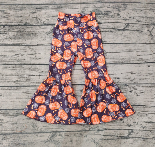 Baby Girls Halloween Pumpkin Bell Bottom Pants