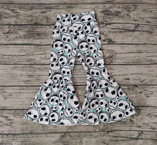Baby Girls Blue Halloween Face Bell Pants