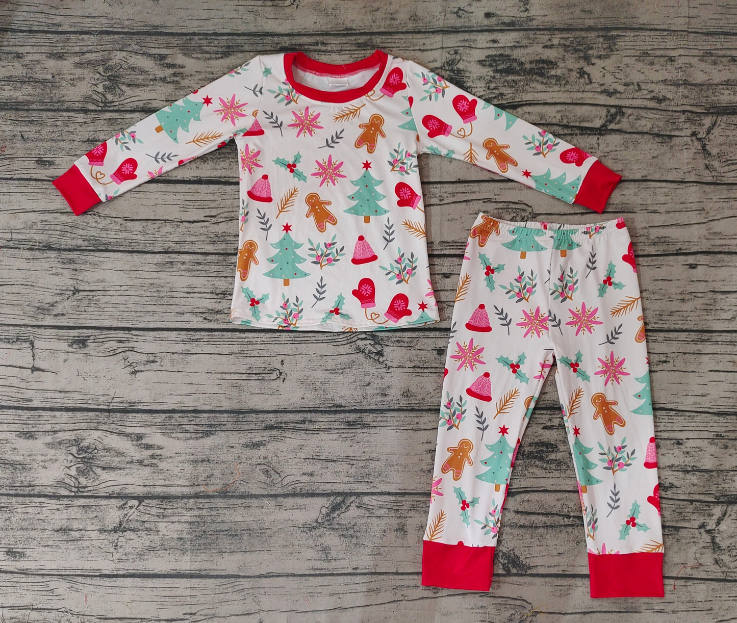 Baby Boys Christmas Gingerbread Pajamas Clothes Sets