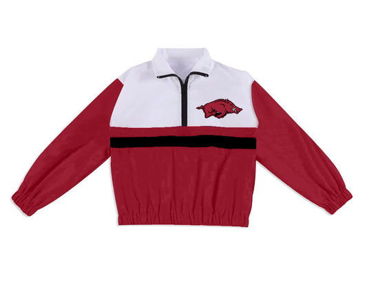 Preorder (moq 5)Baby Boys Long Sleeve AU Team Zip Pullovers Tops