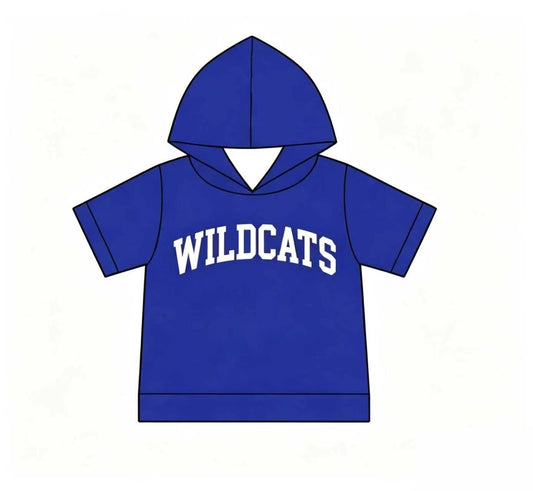 Preorder (moq 5)Baby Boys Short Sleeve Wildcats Team Hoodies Top