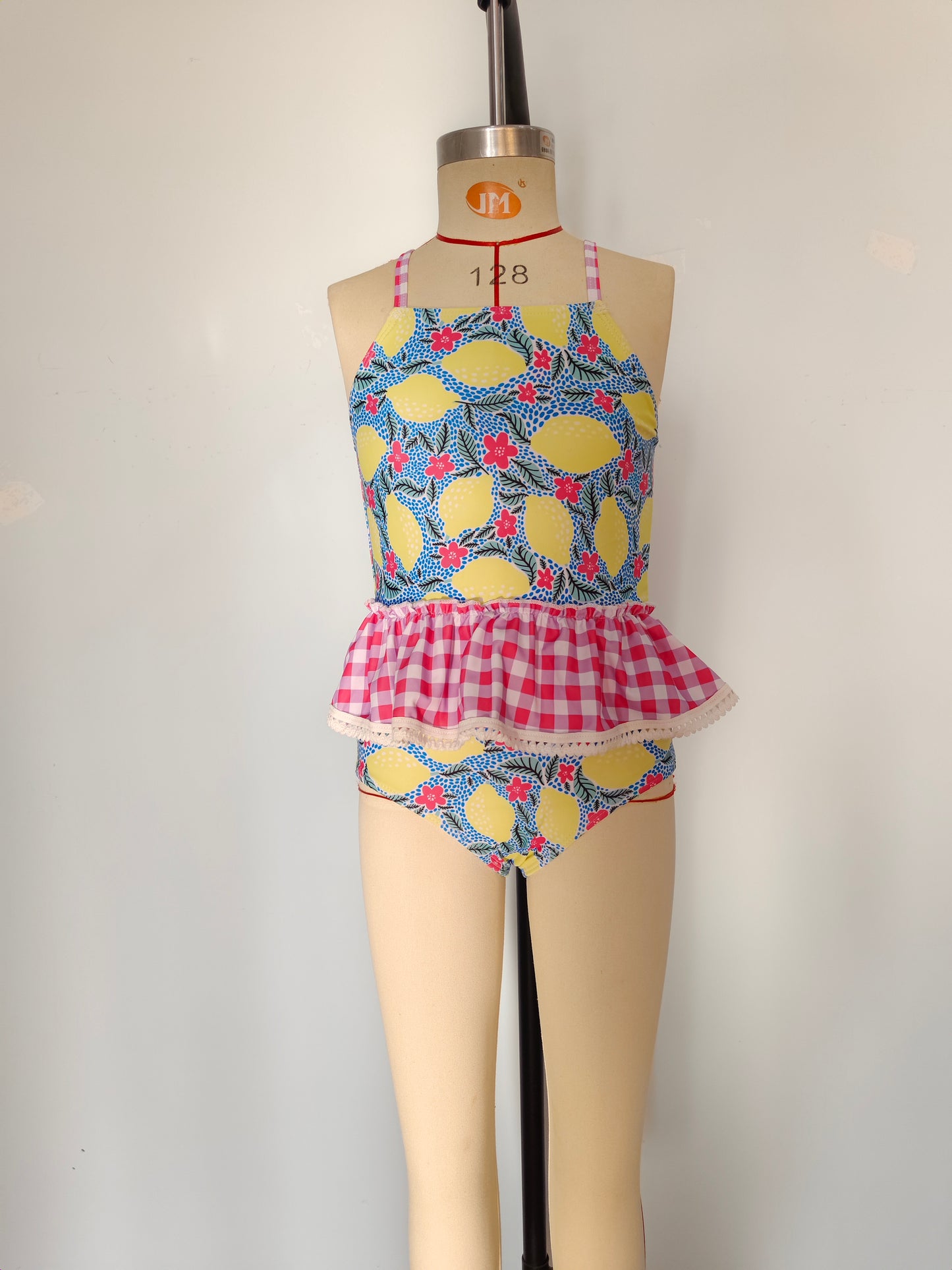 Baby Girls Summer Lemon Ruffle Two Pieces Swimsuits