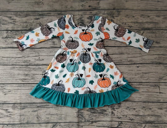 Baby Girls Green Pumpkin Knee Length Dresses