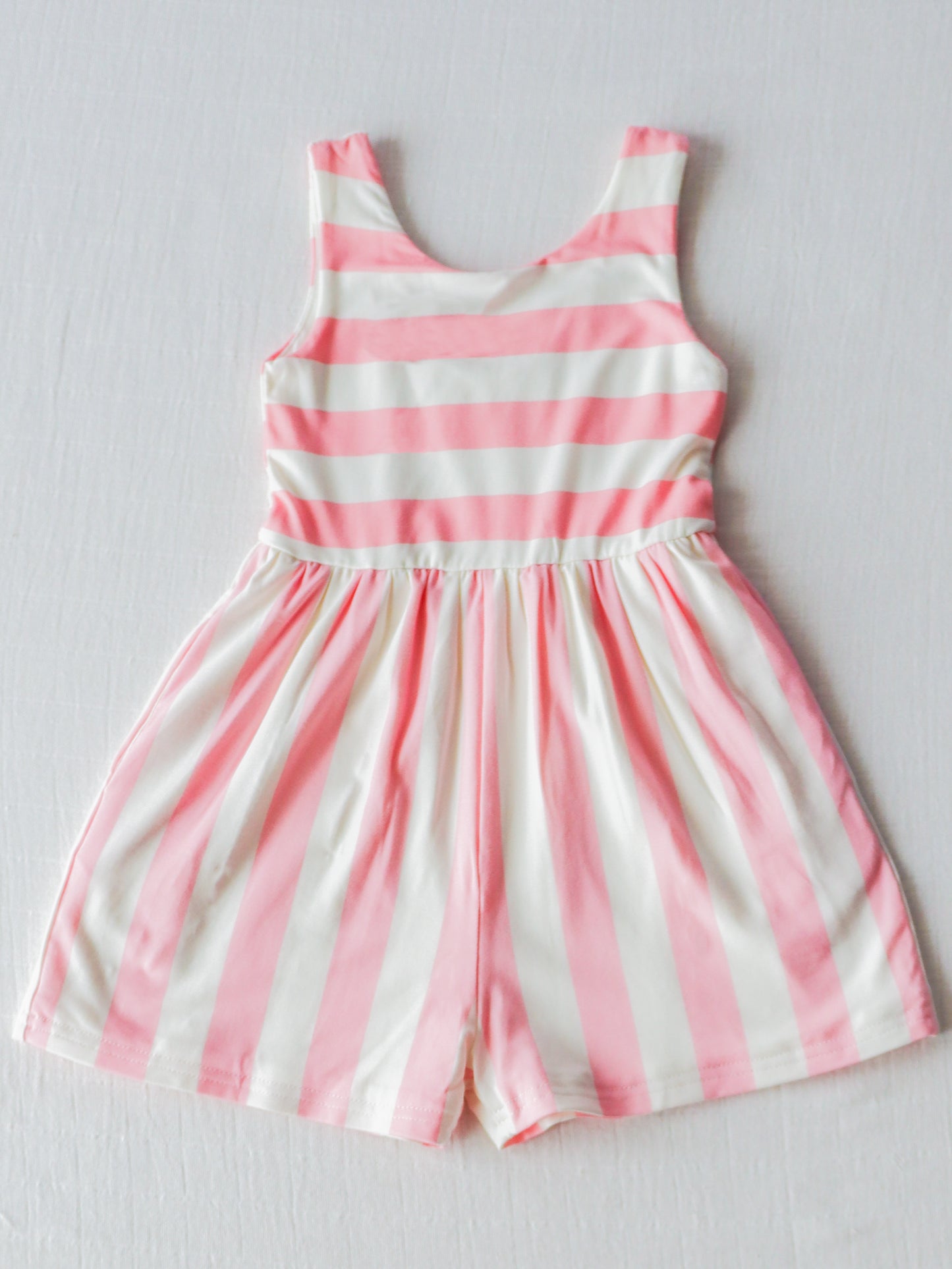 Baby Girls Pink Stripes Straps Jumpsuits Preorder (moq 5)