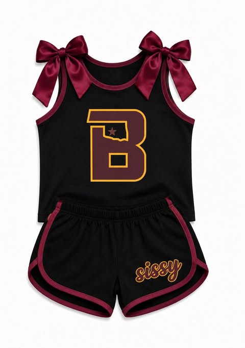 Preorder (moq 5)Baby Girls B Sissy Bows Shirts Shorts Clothes Sets
