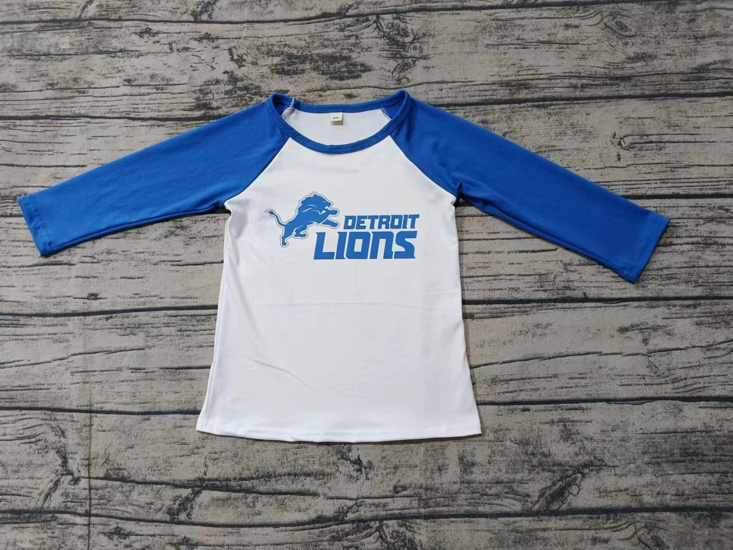 Baby Boys Lions Football Team Long Sleeve Shirts preorder(MOQ 5)