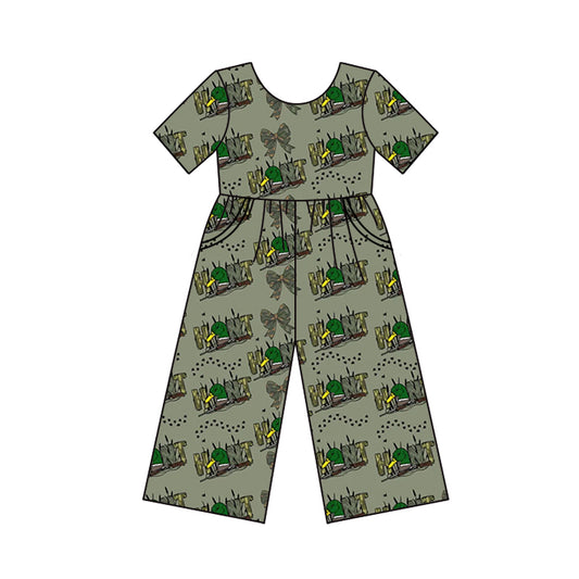 Preorder (moq 5)Baby Girls Hunting Duck Season Pockets Jumpsuits