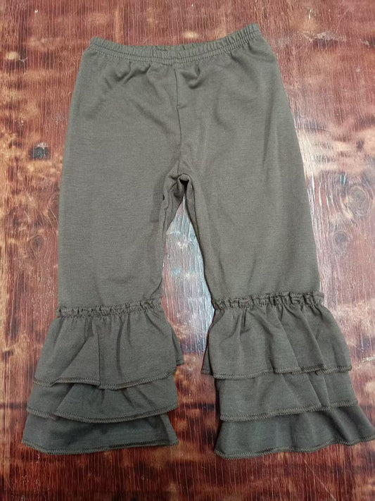 Preorder(moq 5) Baby Girls Gray Ruffle Pants