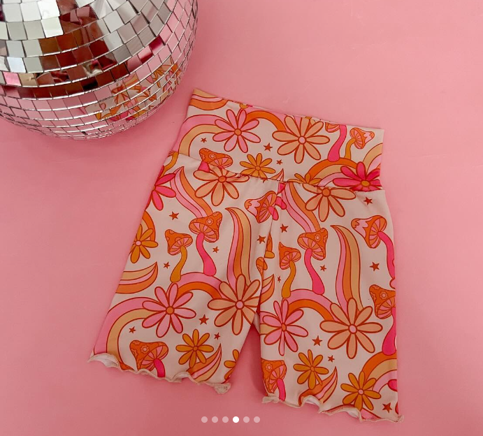 Baby Girls Mashroom Summer Biking Shorts Preorder(moq 5)