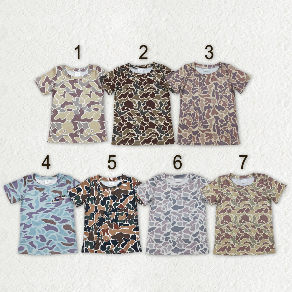Sibling Baby Girls Short Sleeve Southern Camo T-shirts Top