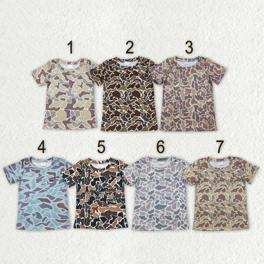 Sibling Baby Girls Short Sleeve Southern Camo T-shirts Top