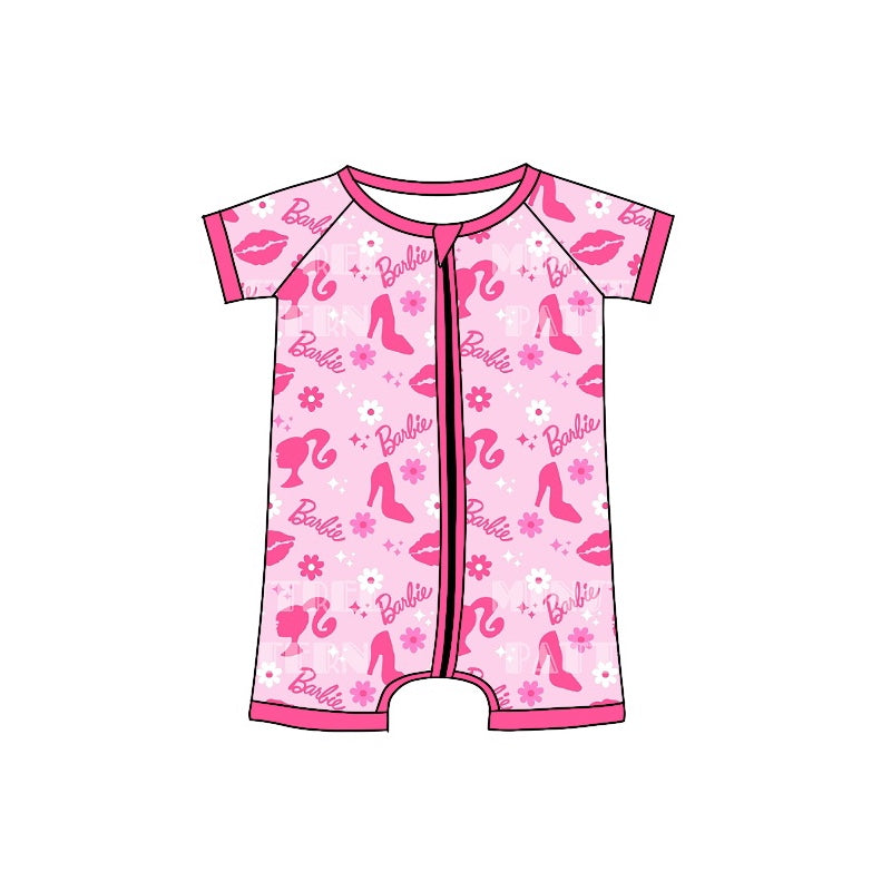 Baby Infant Girls Pink Doll Summer Rompers preorder(moq 5)