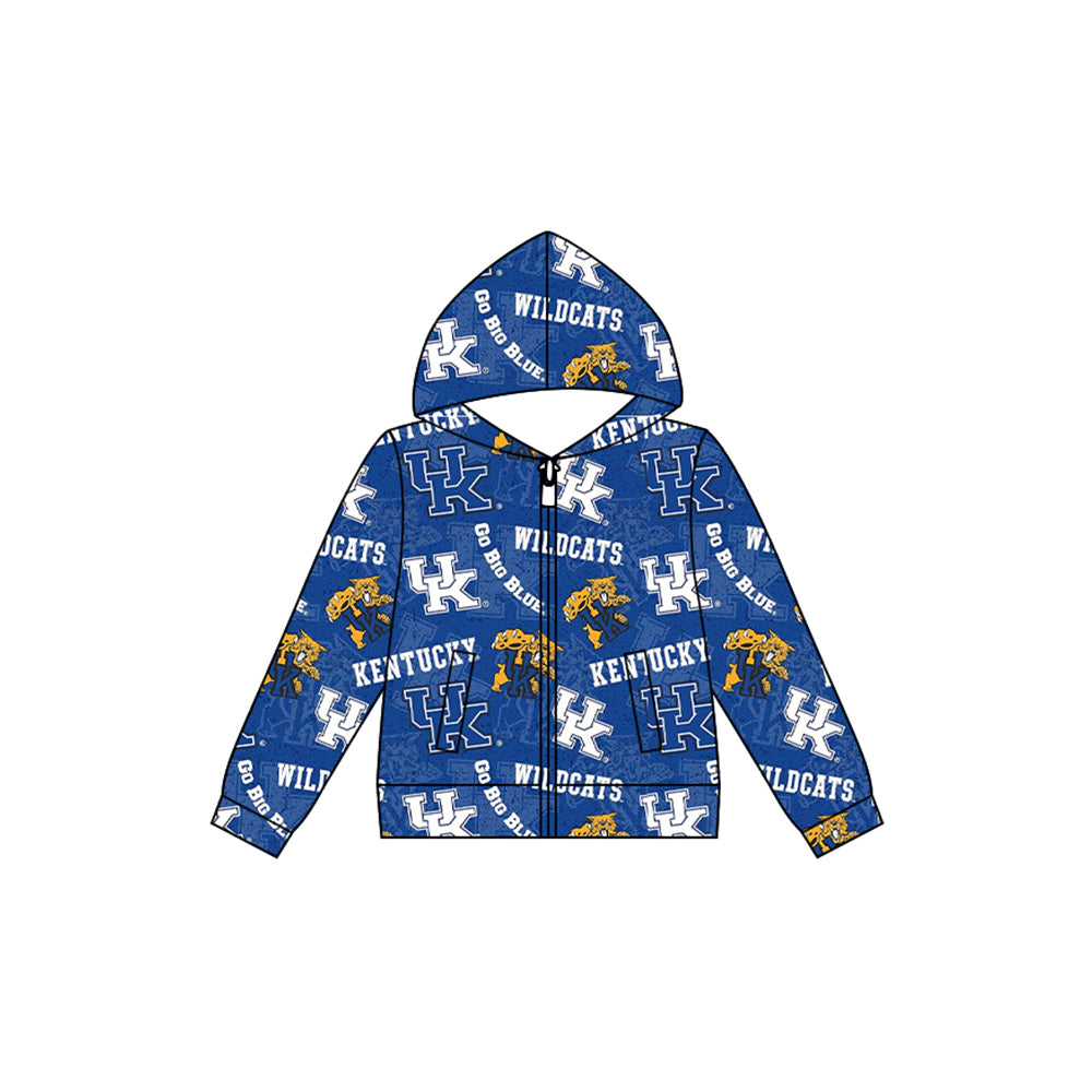 Preorder (moq 5)Baby Boys UK Tiger Team Football Hooded Zip Tops Jackets