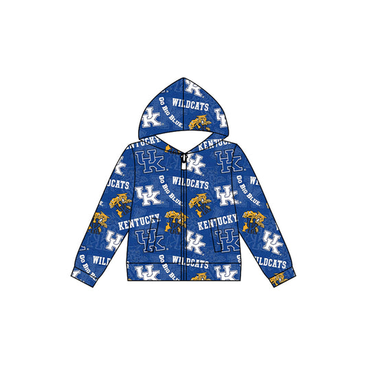 Preorder (moq 5)Baby Boys UK Tiger Team Football Hooded Zip Tops Jackets