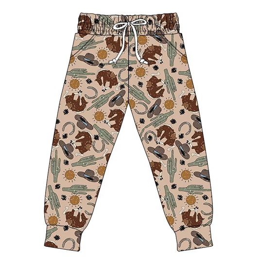 Preorder(moq 5) Adult Women Pockets Horse Cactus Pants Jogger Bottoms
