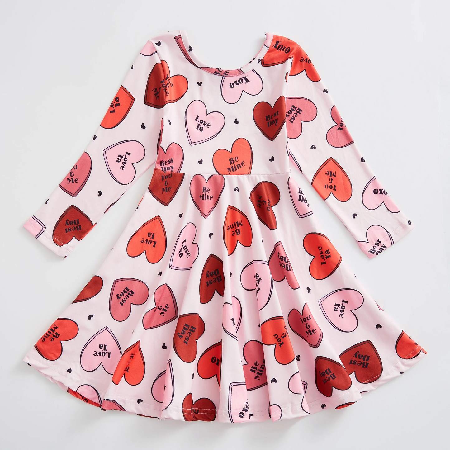 Baby Girls Valentines Hearts Knee Length Dresses preorder(moq 5)