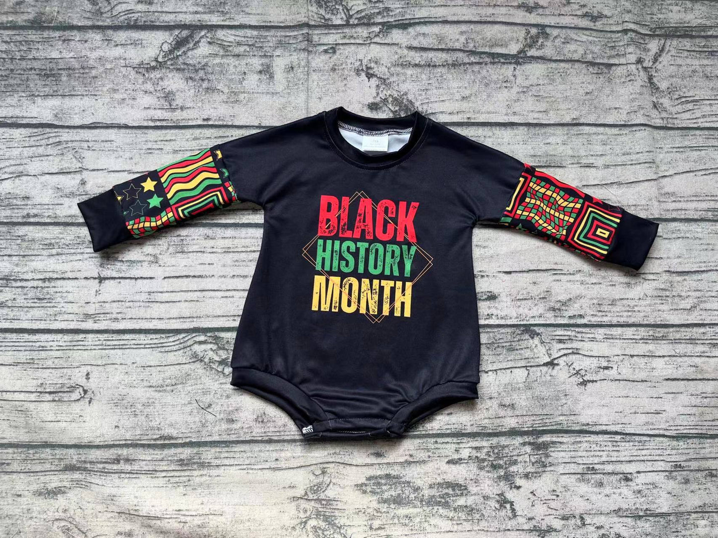 Baby Girls Black History Month African Rompers