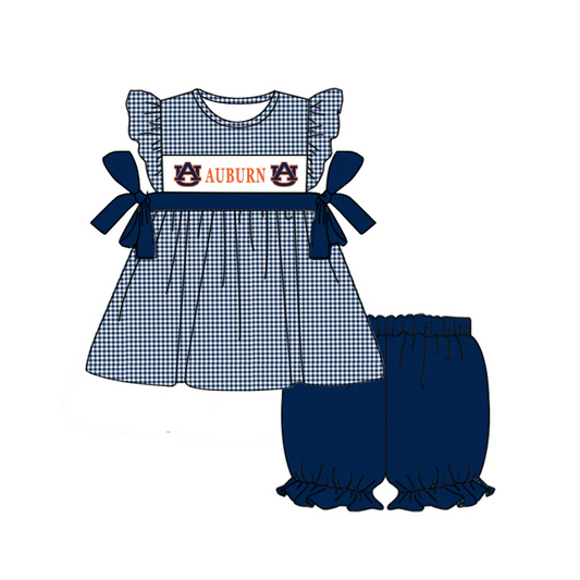 Baby Girls Auburn Team Bow Tunic Shorts Clothes Sets split order preorder May 10th