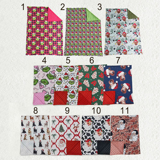 Sibling Baby Kids Christmas Blankets