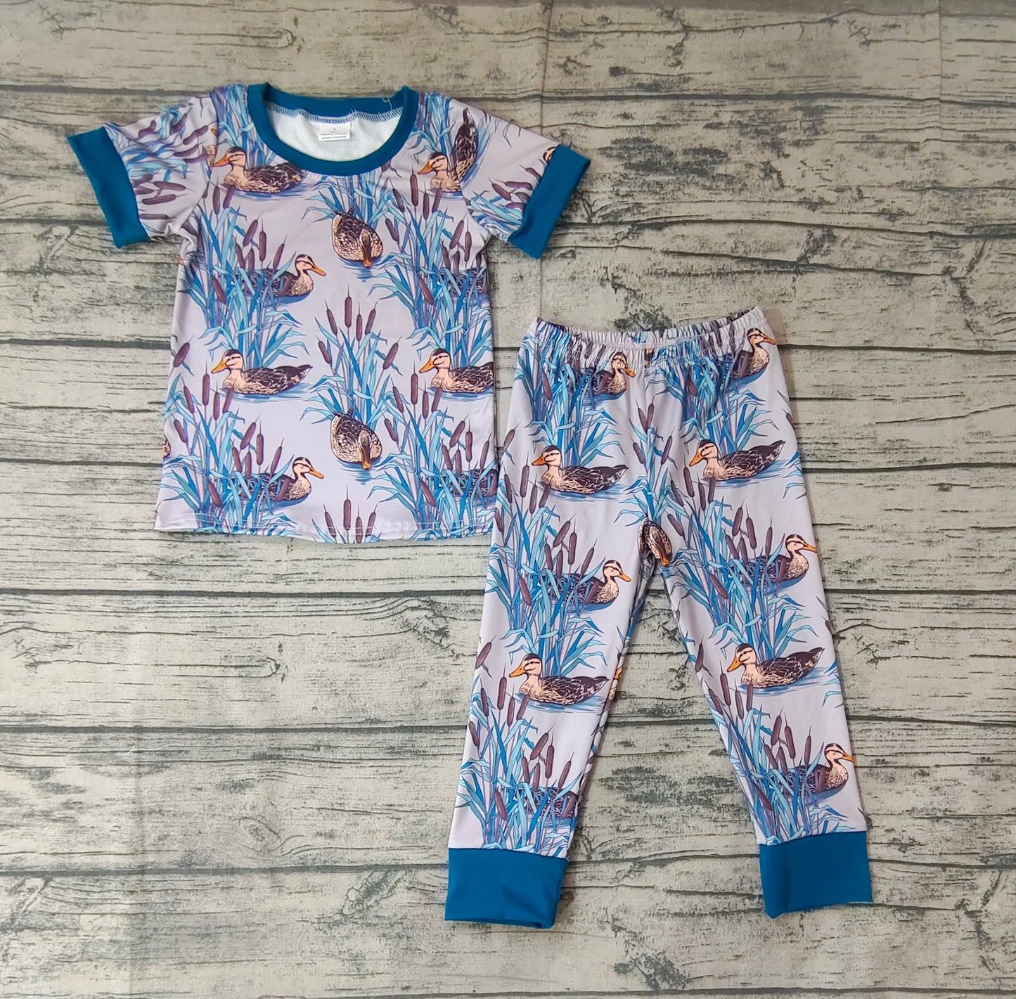 Baby Boys Short Sleeve Duck Tops Pants Pajamas Clothes Sets