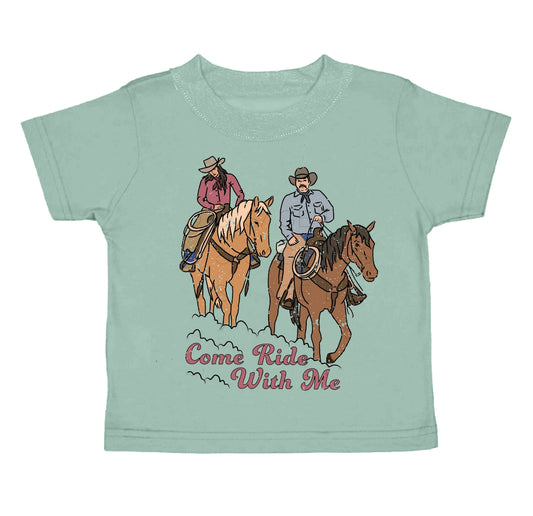 Baby Boys Horse Rodeo Western Green Tee Shirts Tops preorder(moq 5)