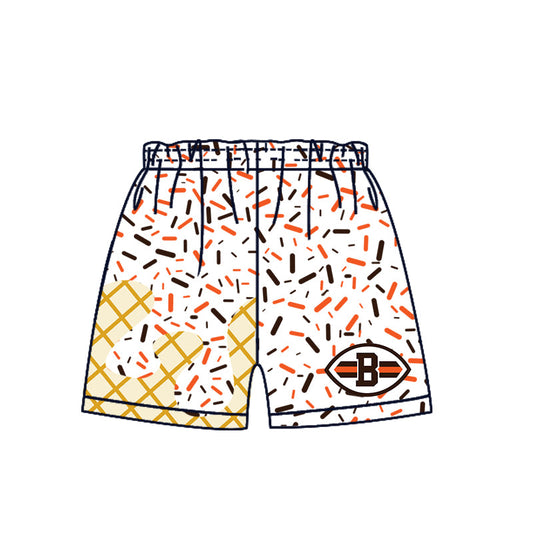 Preorder (moq 5)Baby Boys Drip Sprinkles Cleveland Browns Team Shorts Bottom
