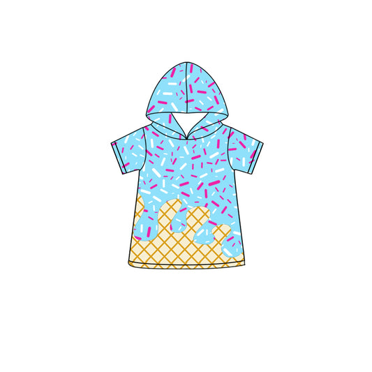 Preorder(moq 5) Baby Boys Blue Short Sleeves Team Hoodies Top