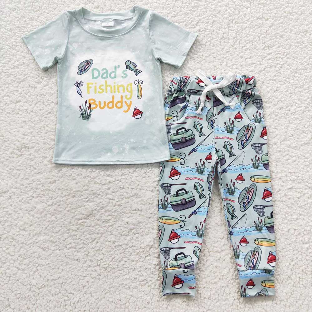 Baby Boys Daddy Fishing Pants Clothes Sets