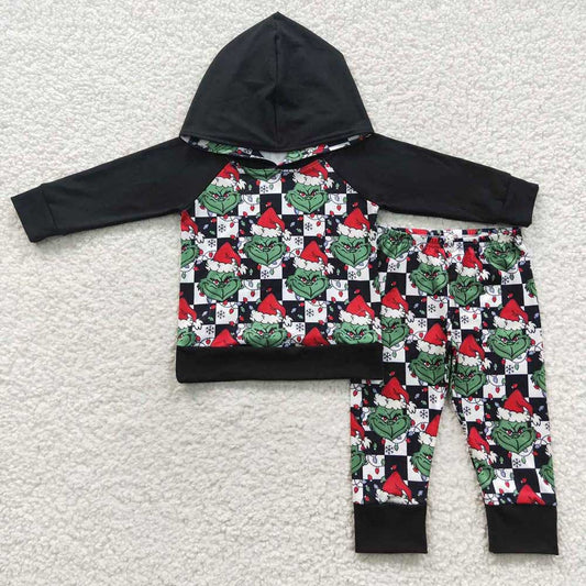 Baby Boys Christmas Hoodie Top Frog Pants Clothes Sets