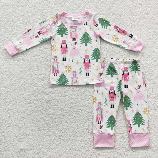 Baby Girls Soldier Pink Pajamas Clothes Sets