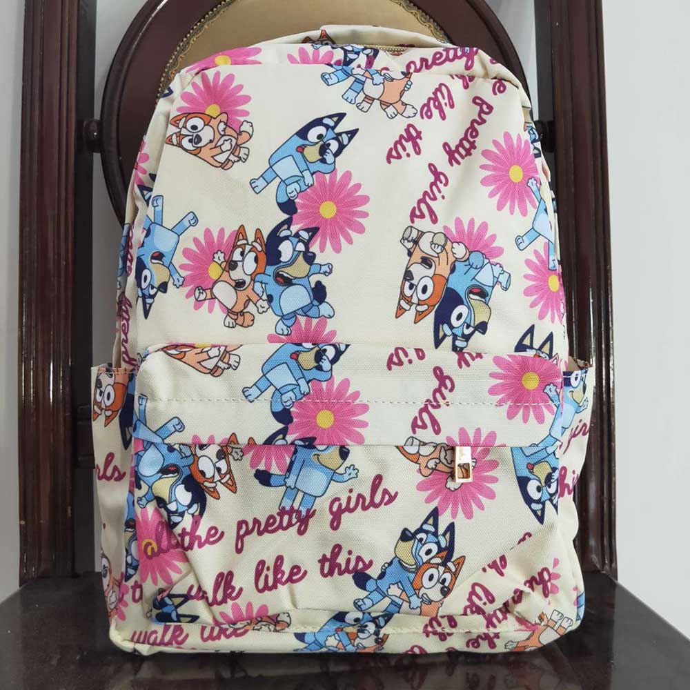 Baby Kids Children Dog Flowers Back Bags