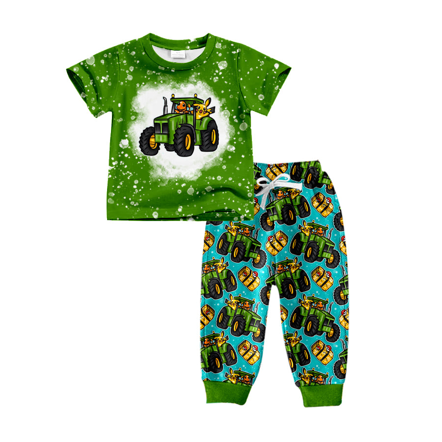 Baby Boys Animal Tractor Top Pants Outfits Clothes Sets preorder(MOQ 5)