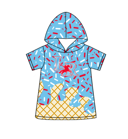 Preorder (moq 5)Baby Boys Short Sleeve Colorful Sprinkles Drip Team Hoodies Top