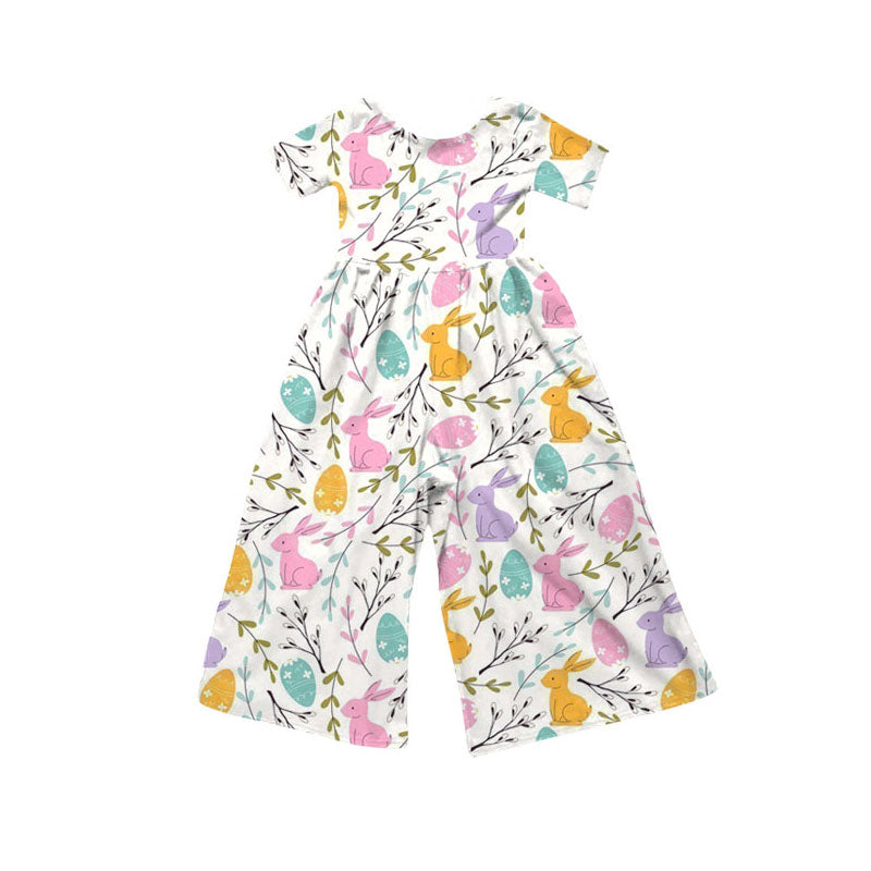 Preorder(moq 5) Baby Girls Rabbits Eggs Easter Pant Jumpsuits