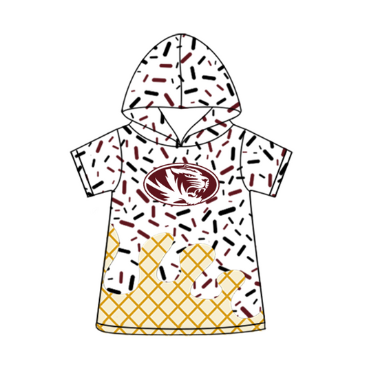 Preorder (moq 5)Baby Boys Short Sleeve Colorful Sprinkles Drip Team Hoodies Top