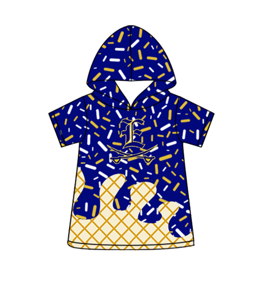 Preorder (moq 5)Baby Boys Short Sleeve Colorful Sprinkles Drip Team Hoodies Top
