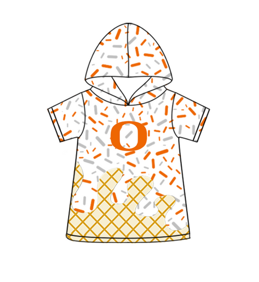 Preorder (moq 5)Baby Boys Short Sleeve Colorful Sprinkles Drip Team Hoodies Top