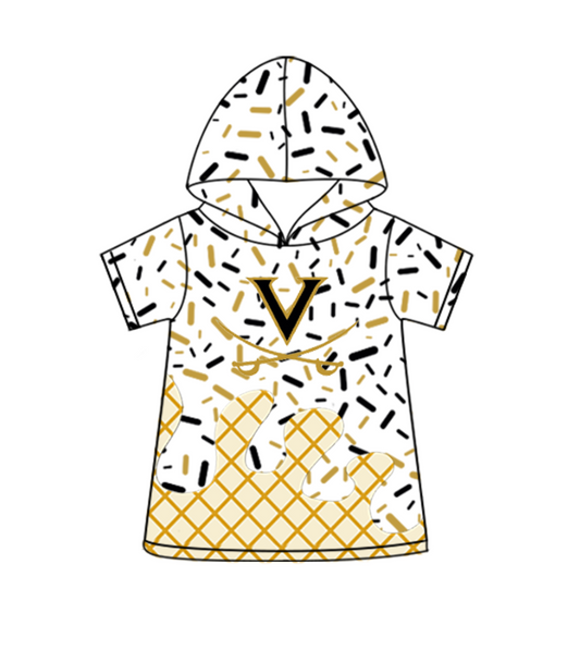 Preorder (moq 5)Baby Boys Short Sleeve Colorful Sprinkles Drip Team Hoodies Top