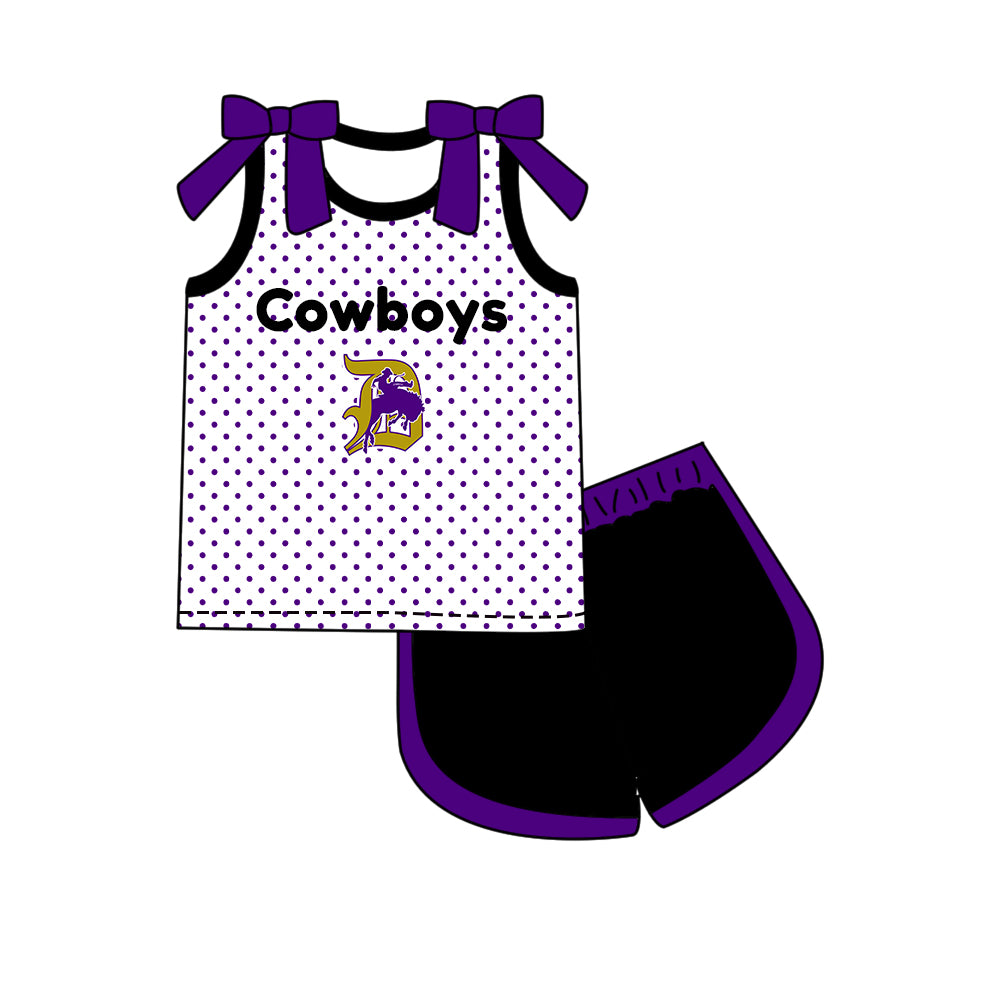 Preorder (moq 5)Baby Girls Bows D’Hanis Top Short Team Clothes Set