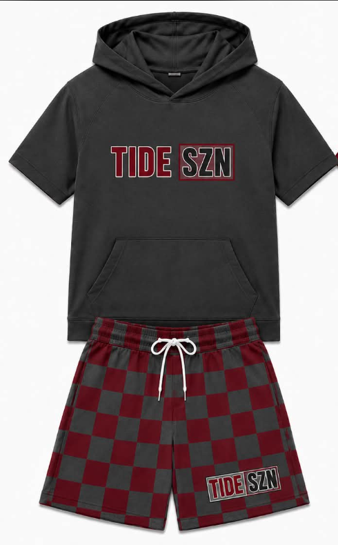 Preorder (moq 5) Baby Boys Grey Tide SZN Hoodie Camo Short Team Clothes Sets