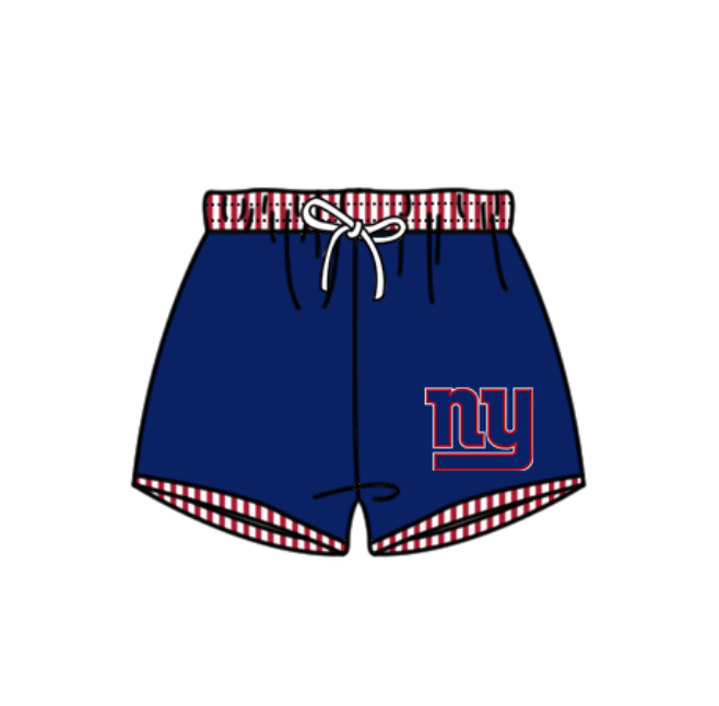 Preorder moq 5 Baby Boys Navy NY Team Swimming Trunks Bottom