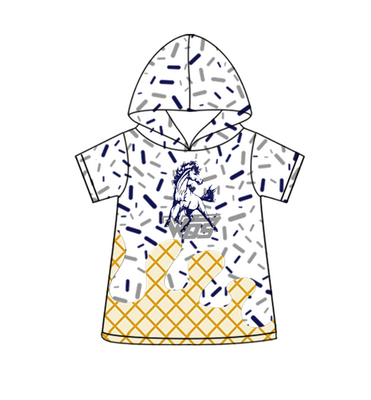Preorder (moq 5)Baby Boys Short Sleeve Colorful Sprinkles Drip Team Hoodies Top