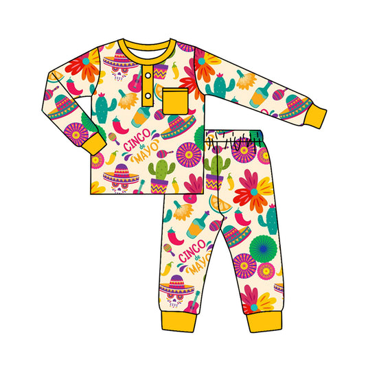 Baby Boys Cactus Pajamas Clothes Sets preorder(moq 5)