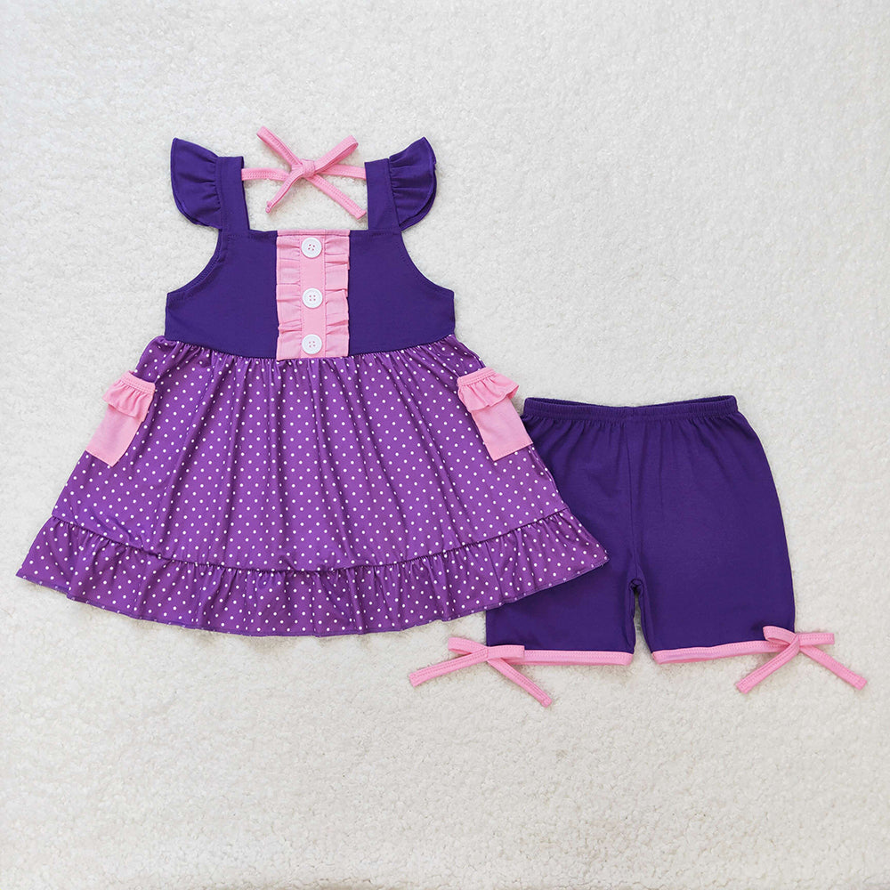 Baby Girls Princess Summer Sibling Sister Top Shorts Clothes Sets