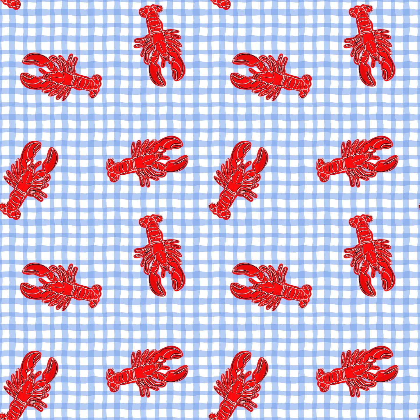 Baby Boys Boys Blue Checked Crayfishes Top Shorts Pajamas Sets Preorder