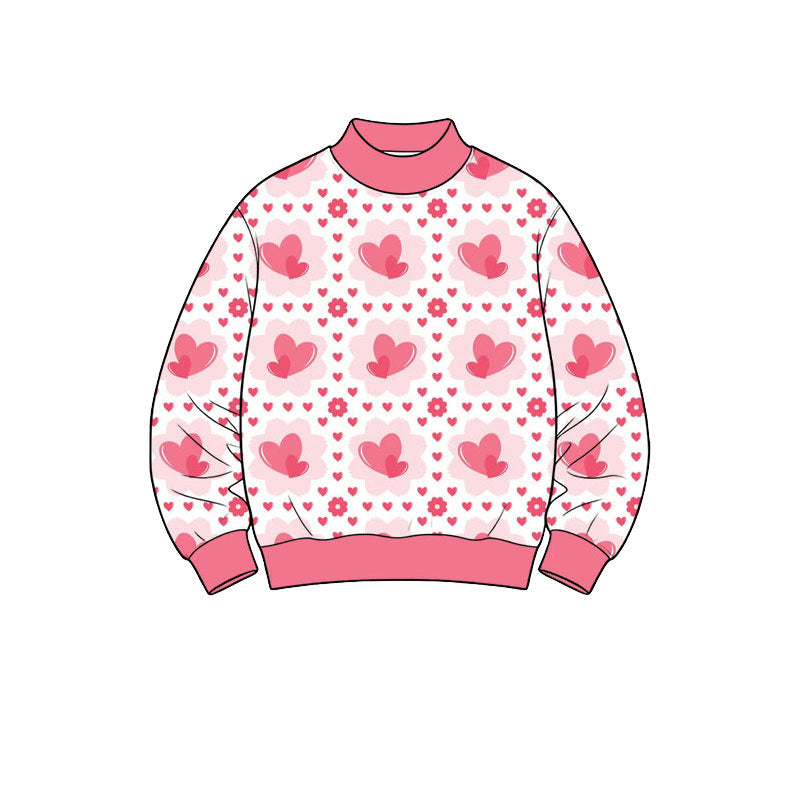 Preorder(moq 5) Boys Long Sleeve Mock Neck Top Floral Printed Kids clothing（副本）