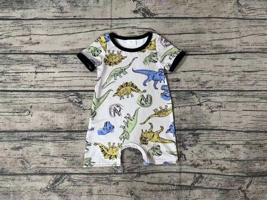 Baby Infant Boys Dinosaur Short Sleeve Rompers