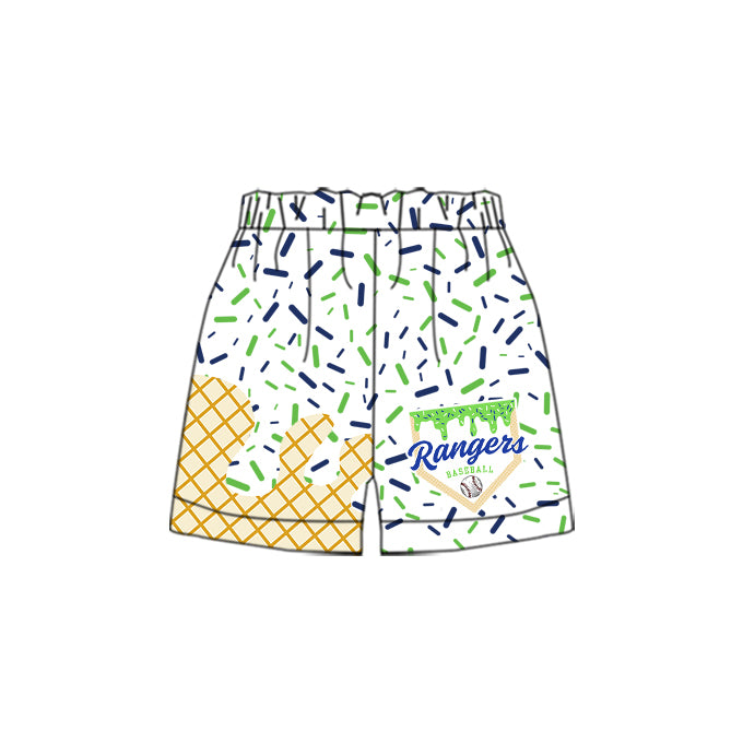 Preorder(moq 5) Adult Men Team White Green Rangers Shorts Bottoms
