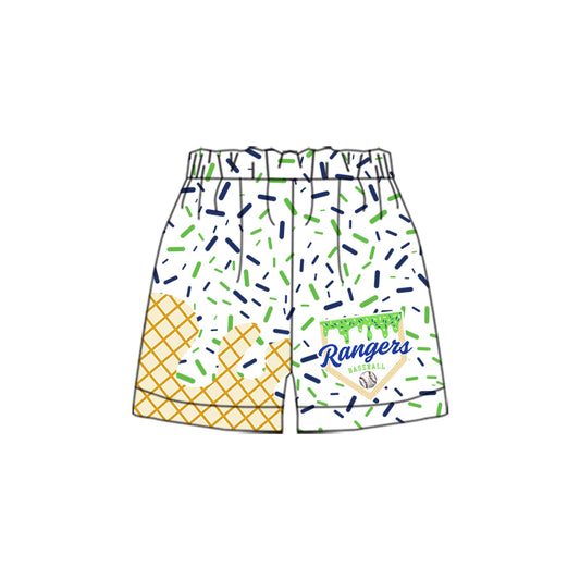 Preorder(moq 5) Adult Men Team White Green Rangers Shorts Bottoms