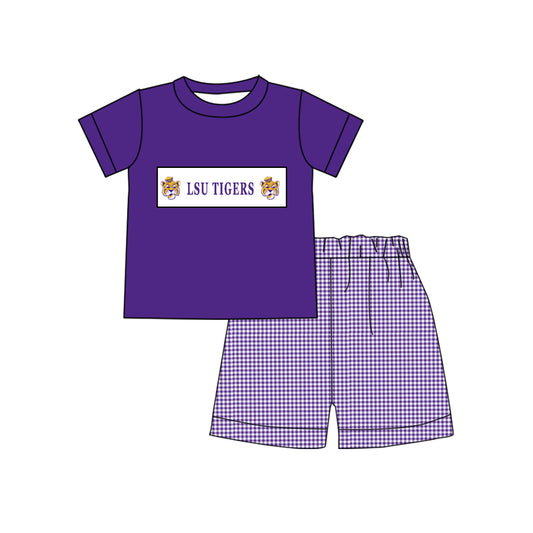 Baby Boys LSU Tigers Team Tops Shorts Clothes Sets preorder (moq 5)